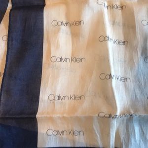 vintage Calvin Klein logo cotton scarf